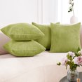 thumbnail image 1 of Deconovo Corduroy Fundas de cojines Juego de 4 – Machine Washable Home Decor for Sofa, Dormitorio | Moss Green, 22x22 Inch, 1 of 7