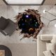 thumbnail image 1 of 1 pieza 3D estereoscópica luna estrellada decoración del piso autoadhesivo etiqueta de la pared, decoración del hogar estrellada cósmica etiqueta de la pared removible, 1 of 5