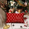 thumbnail image 2 of Christmas Pillow Covers 12x20 inch Christmas Tree Decorative Red Throw Pillow Covers Winter Famliy Decoration for Home Couch 040, 2 of 6