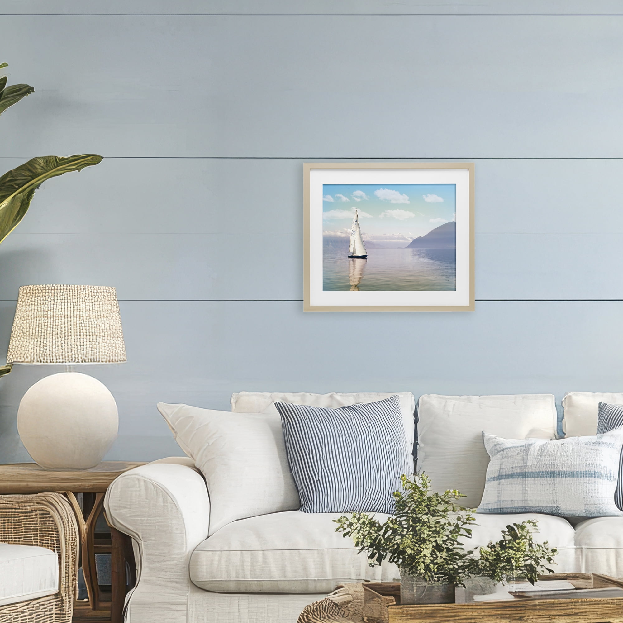 Stupell Industries Ocean Sails Lounging Birch Framed Print Under Glass, design by Marcus Prime