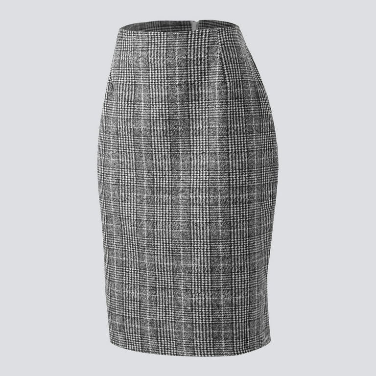 Holiday plaid pencil skirt cheap