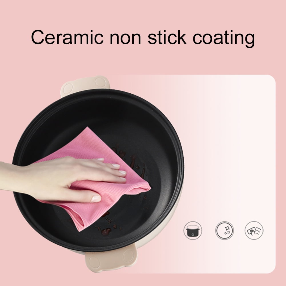 XM Culture Multifunctional Non-Stick Electric Cooker Steamer Kitchen Hot  Pot Cooking Tool(White Single Layer,CN Plug)
