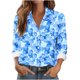 thumbnail image 3 of TaTaai Women's Casual Blouse Long Sleeve Button Down Shirt Floral Print Lapel Collar Soft Cotton Relaxed Fit Tunic Daily Wear Gift, 3 of 6