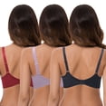 thumbnail image 2 of Curve Muse Women's Plus Size Minimizer Unlined Underwire Bra With Floral Lace-3PK-BLACK,RED,LAV-36DDD, 2 of 7