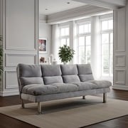Gray Futon Sofa With Contemporary Style