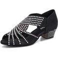 thumbnail image 1 of Women Rhinestone Dance Shoes Ballroom Latin Salsa Bachata Performance Dance Dancing Shoes_Special Gift, 1 of 5