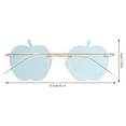 thumbnail image 5 of 1 par de gafas de sol de moda sin montura para fiestas, gafas con forma de manzana, gafas para mujeres y hombres, 5 of 5