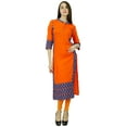thumbnail image 2 of Phagun Rayon Bollywood Designer Ikat Kurta Ethnic Dress Top Tunic Kurti, 2 of 5