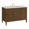 thumbnail image 2 of James Martin Vanities 48" Vanity, Bright White w/ 3 CM Eternal Marfil Quartz Top, 2 of 7