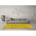 thumbnail image 3 of Ahgly Company Machine Washable Indoor Square Persian Yellow Traditional Area Rugs, 3' Square, 3 of 4