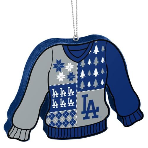 los angeles dodgers official mlb 5 5 inch foam ugly sweater los angeles dodgers christmas ornaments