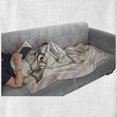 thumbnail image 6 of Owl Soft Flannel Fleece Throw Blanket, Hand-Drawn Sketch of an Owl Head Front View Wildlife Animal Theme, Cozy Plush for Indoor and Outdoor Use, 50" x 60", Dark Brown and Eggshell, by Ambesonne, 6 of 6
