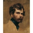 thumbnail image 2 of Friedrich von Amerling 15x18 Gold Ornate Wood Frame and Double Matted Museum Art Print Titled - Self -Portrait with a Blue Neck Band (1839), 2 of 4