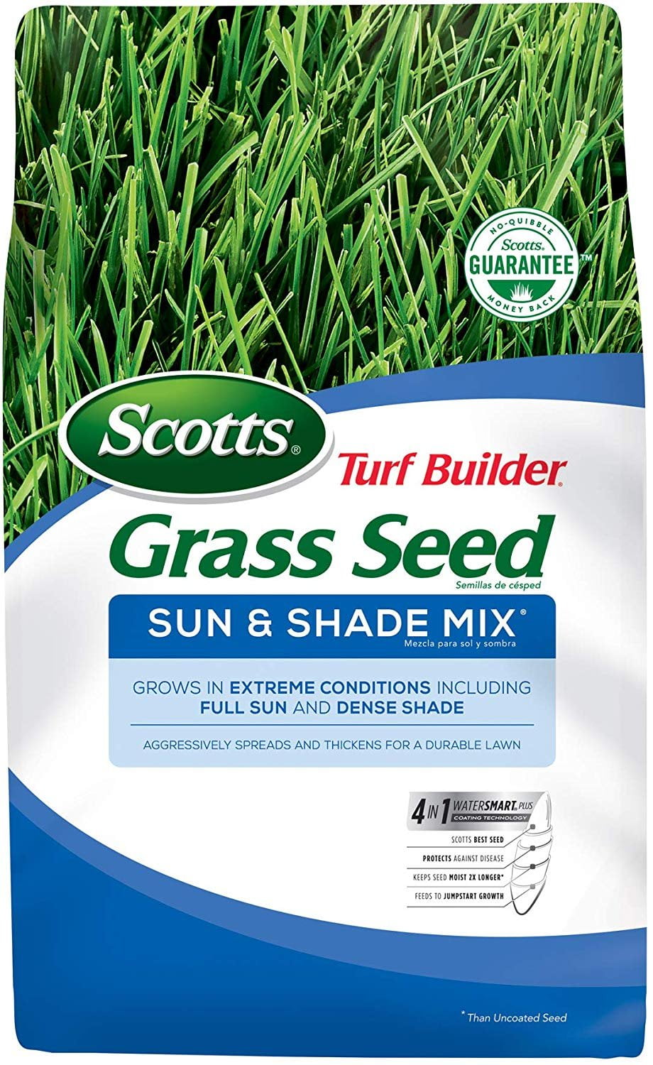 Scotts Turf Builder Grass Seed Sun and Shade Mix, 40 lb. Full Sun and