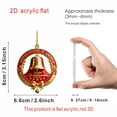 thumbnail image 3 of 4 Pcs USA 250th Anniversary Liberty Bell Hanging Ornament, Acrylic USA 250th Anniversary Bell Christmas Gold Bell Ornament for Christmas Tree Garden Collectors Patriotic, 3 of 4
