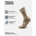 thumbnail image 3 of PUMIER Merino Wool Hiking Crew Socks for Men & Women, Cushioned Anti-Blister, Breathable - 3 Pairs, 3 of 5