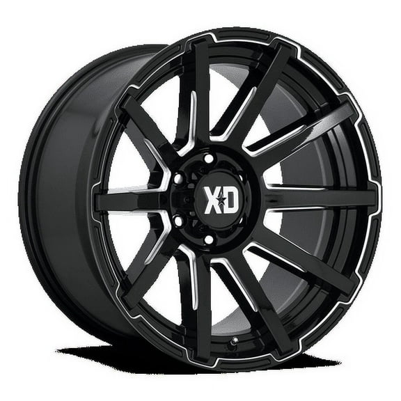 XD XD847 Outbreak 20x9 5x5 Gloss Black Milled Wheel 20" 18mm Truck Rim For Jeep