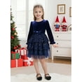 thumbnail image 2 of Hotiary 2-9Y Toddler Girls Casual Velvet Twirl Tutu Dresses Princess Girl Winter Fall Sequins Party Dress For Everyday, Halloween, Christmas, School, Party, 2 of 6
