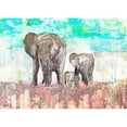 thumbnail image 3 of Baran, John 14x11 Black Modern Framed Museum Art Print Titled - Elephant Family, 3 of 5