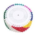 thumbnail image 1 of 480 Pcs Couture Localiser Droite Broches Imitation Perles de Tête Aiguilles (Multicolore), 1 of 8