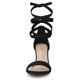 thumbnail image 3 of Sandalias Con Cordones Gamuza Sintética Tacones Gruesos Para Mujer Negro 37, 3 of 7