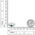 thumbnail image 3 of Gem Stone King 925 Sterling Silver and 10K Yellow Gold Round Blue Mystic Topaz and Blue Zircon 3 Stone Ring for Women (1.50 Cttw, Size 7), 3 of 3