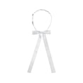 thumbnail image 1 of INSPIRE CHIC Corbata de moño unisex preatado de cuerda, moño de color sólido blanco, talla única, 1 of 5