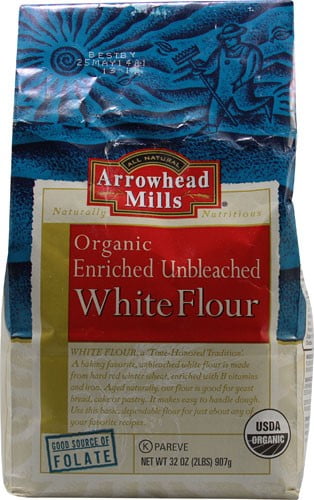 Arrowhead Mills Organic White Flour Unbleached All Purpose, 22.0 oz by Hain Celestial
