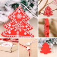 thumbnail image 4 of Adornos navideños de madera Foohvr 24 piezas colgantes para árbol de Navidad, 4 of 5