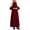 Wine, variant on Solid Color Long Sleeved Elegant Style Robe Suitable for Cosplay Performance Attire Robe