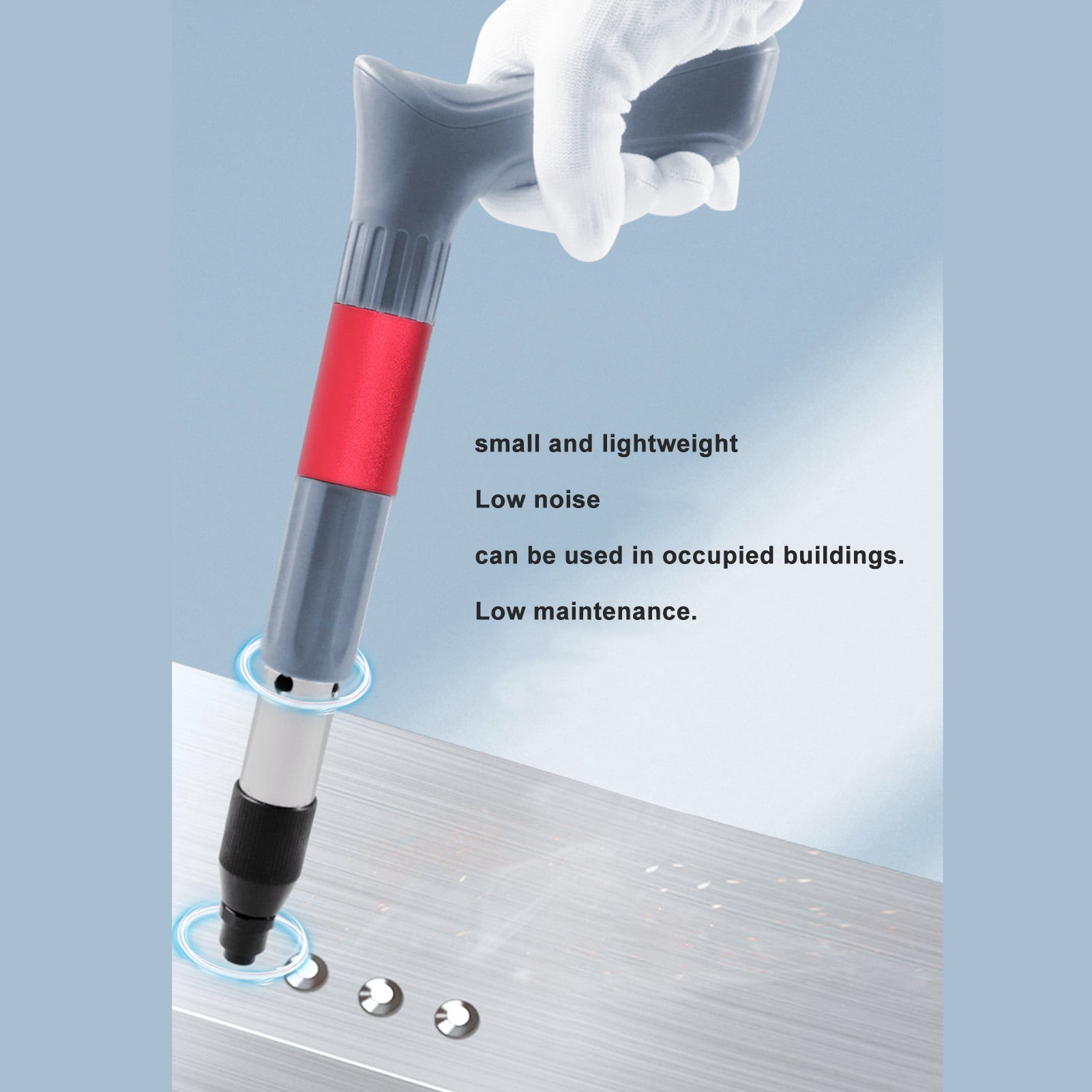 Wall Nail Fastening Tool, Manual ABS Stainless Steel Compact Nail Shooting Machine Fastener Tool  For Woodworking