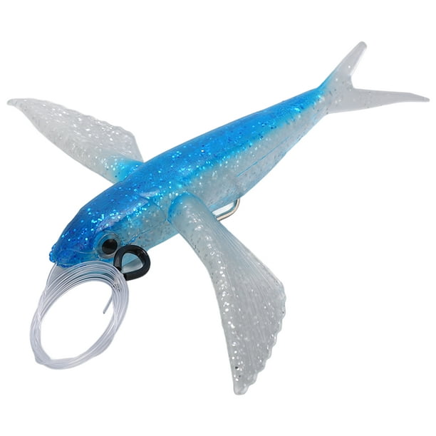 Bright Color Silicone Simulation Flying Fish, Yummy Tuna Lures With Hook  Saltwater Fishing Bait For Marine Tuna Mackerel 
