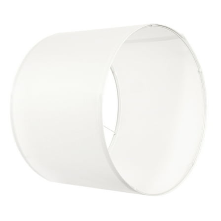 KFFKFF Set of 2 Drum Lamp Shades, 13 in Top x 13 in Bottom x 10 in Height, Medium Linen Lampshades for Table, Floor, and Pendant Lamps, Simple Assembly Needed (Off-white)