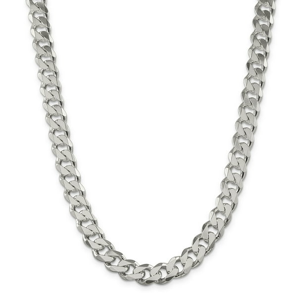 925 Sterling Silver 11mm Curb Chain 20 Inch