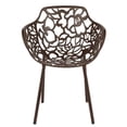 thumbnail image 2 of LeisureMod Devon Moderne Intérieur Extérieur Aluminium Chaise de Salle à Manger Brun Ensemble de 4, 2 of 10
