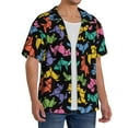 thumbnail image 2 of Goofa Colorful Geometric Dog Printed Men's Casual Short-sleeved Shirt,Lightweight Breathable Button-down,Summer Casual men's top,Versatile Fashion shirt-, 2 of 7