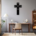 thumbnail image 5 of TOPRenddon Easter Religious Crucifix Acrylic Wall Clock - Mute Modern Fashion Art Decor, Home Living Room Wall Ornament, 12x7x1.18 Inches, Christian Resurrection Decoration, 5 of 6