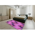 thumbnail image 4 of Ahgly Company Indoor Square Patterned Medium Violet Red Pink Area Rugs, 4' Square, 4 of 6