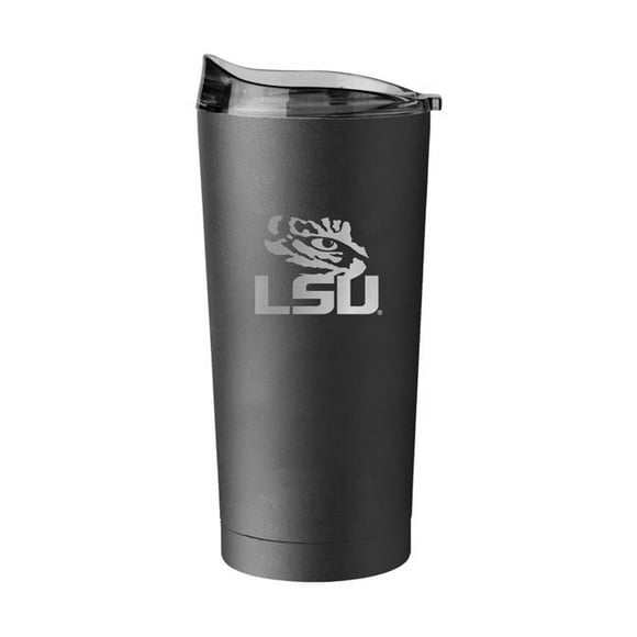 Logo Chair 162-S20PT-BLK-9 20 oz NCAA LSU Tigers Etched Black Powder Coat Tumbler