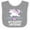 Heather and White, variant on Inktastic My Nanny Loves Me Girl Unicorn Girls Baby Bib