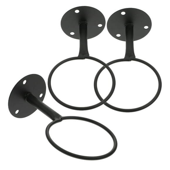 WRISTBIQUE 3Ud Estante Metálico Para Balones Negro Montaje En Pared Para Uso Doméstico Y