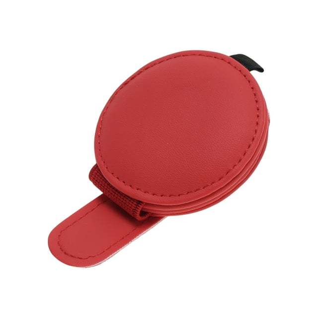 Clip para gafas de sol en el parasol del coche Unique Bargains, soporte magnético de cuero PU rojo