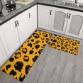 thumbnail image 2 of Yellow and Black Of Leopard Print Kitchen Rugs Sets Of 2,Anti Fatigue Kitchen Mat Rugs Non Slip Washable,Decorative Kitchen Floor Mats for Kitchen,Sink,Laundry,17"x30"+17"x47", 2 of 7
