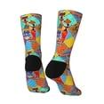 thumbnail image 5 of Uemuo Dancing African Womans Pattern Women's Crew Socks, Soft Durable Breathable Moisture-Wicking with Odor Control Cotton socks, 5 of 9