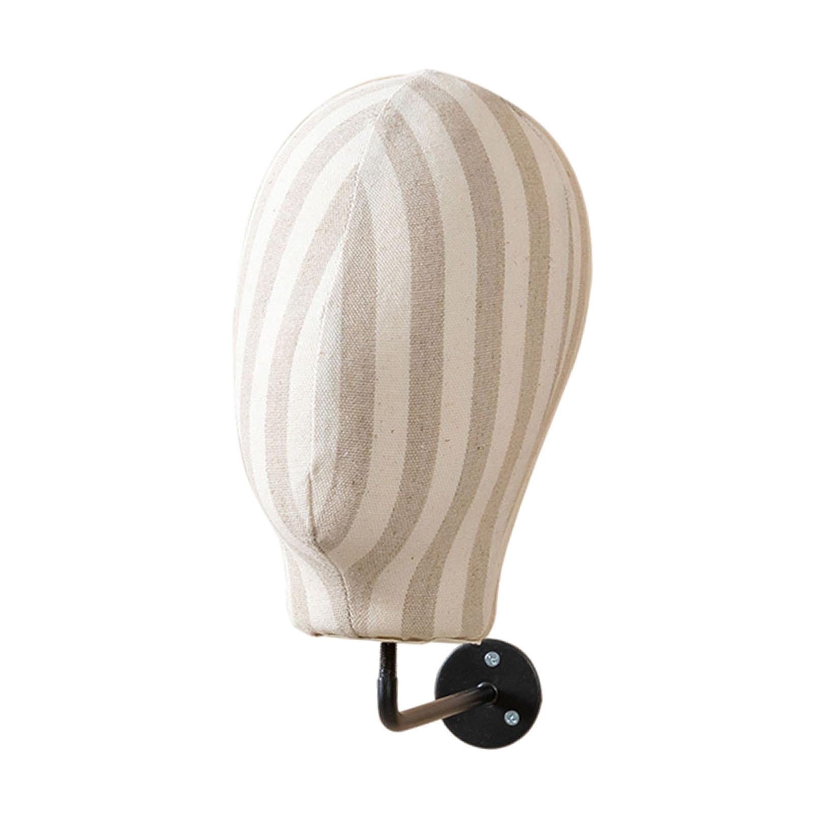 TOOYFUL Wall Mount Mannequin Head Manikin Head,Multipurpose, Display Model Storage Hanger Hanging Stand for Hats thick linen
