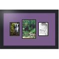 thumbnail image 1 of collage photo frame double mat with 1-5x7 and 2-3.5x5 openings with  black frame and grape mat., 1 of 2