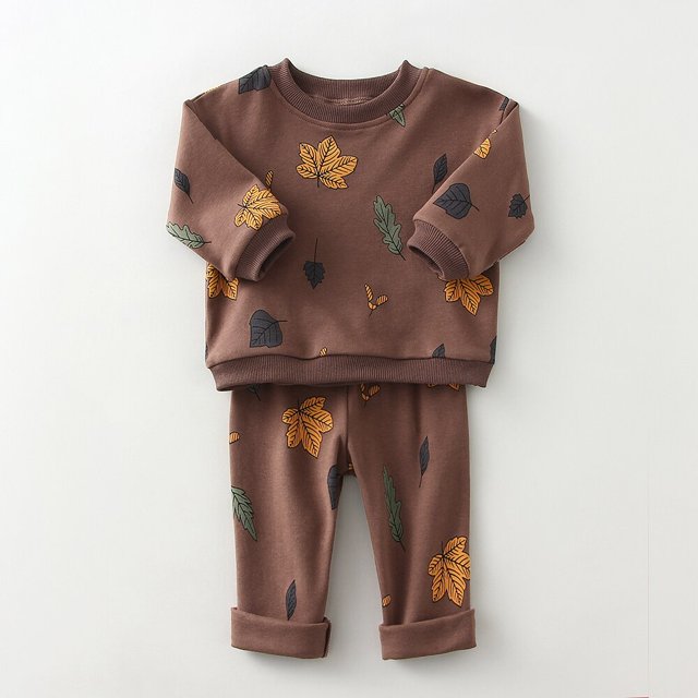 Conjunto de ropa de moda para bebé, Tops informales para bebé y niña, suéter + pantalón, 2 uds., ropa para bebé recién nacido Tan Jianjun unisex