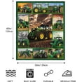 thumbnail image 2 of Green Tractor Blanket Boys Excavator Plush Throw Blanket Soft Fuzzy Flannel Tractor Blanket for Bed Couch Sofa Decor Blankets Trucks Car Lover Toddler Kids Blankets Gift 60"x50", 2 of 5