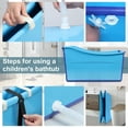 thumbnail image 5 of Large Foldable Baby Bathtub, Collapsible Toddler Bathtub for Kids and Petite Adults, Portable Bathtub with Thickened Insulation, Lightweight Foldable Baby Bath Tub for Home and Travel, 5 of 8