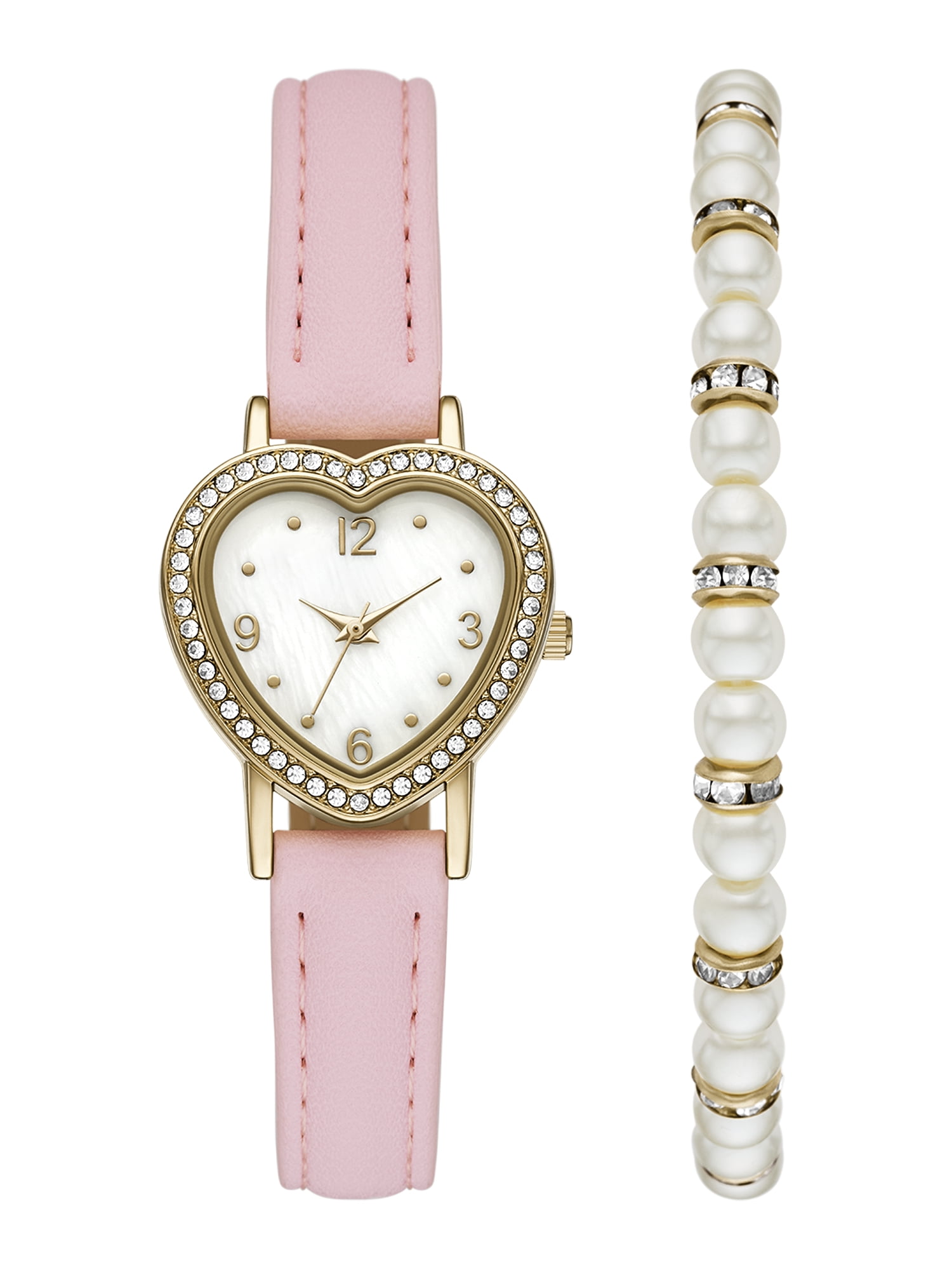 Jessica Simpson Rose Gold Tone 36mm Crystal Encrusted Adjustable